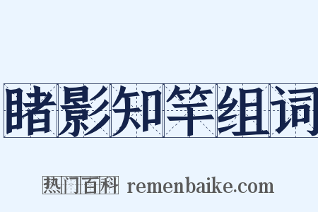 睹影知竿组词是什么意思的图片